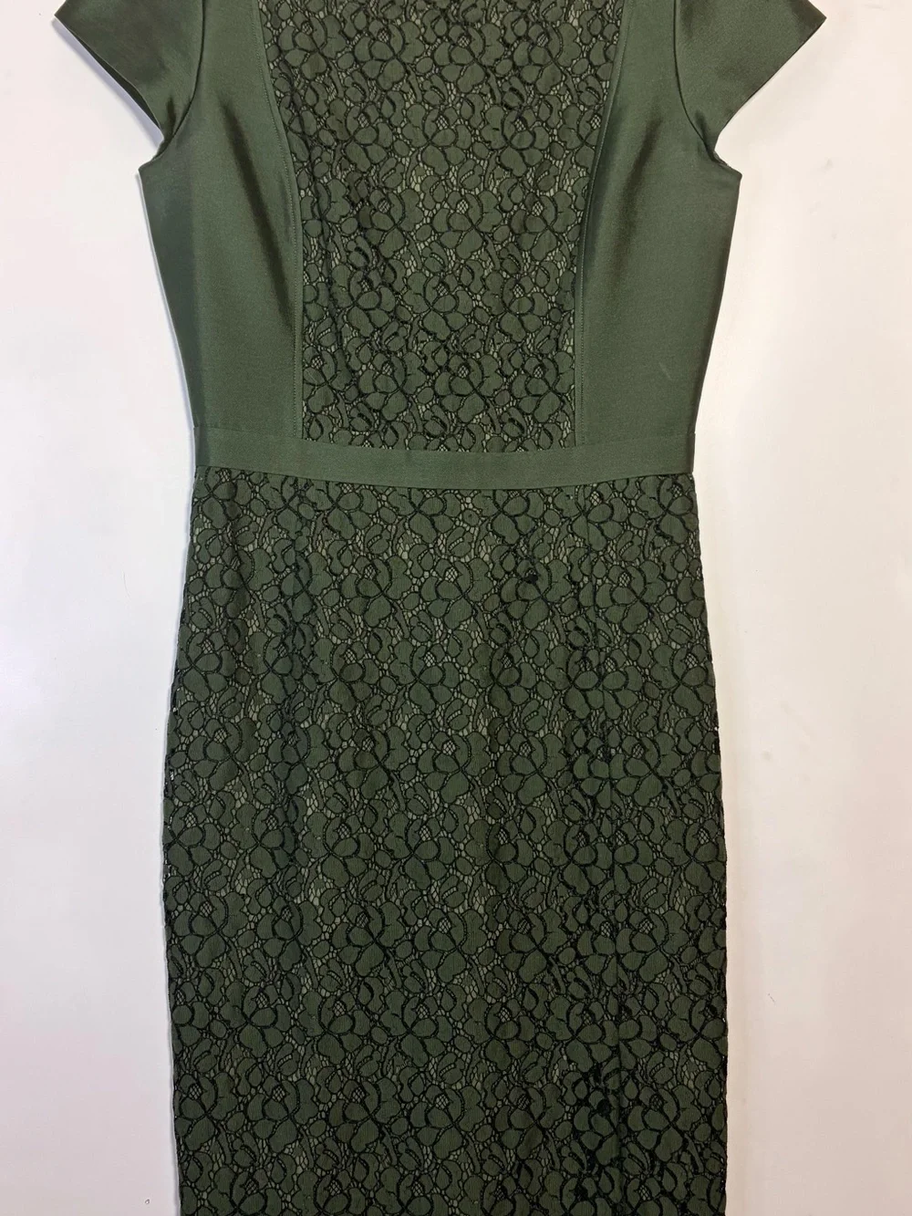 Tory Burch Mariana Lace Dress 6 Douglas Fir Green Old Money